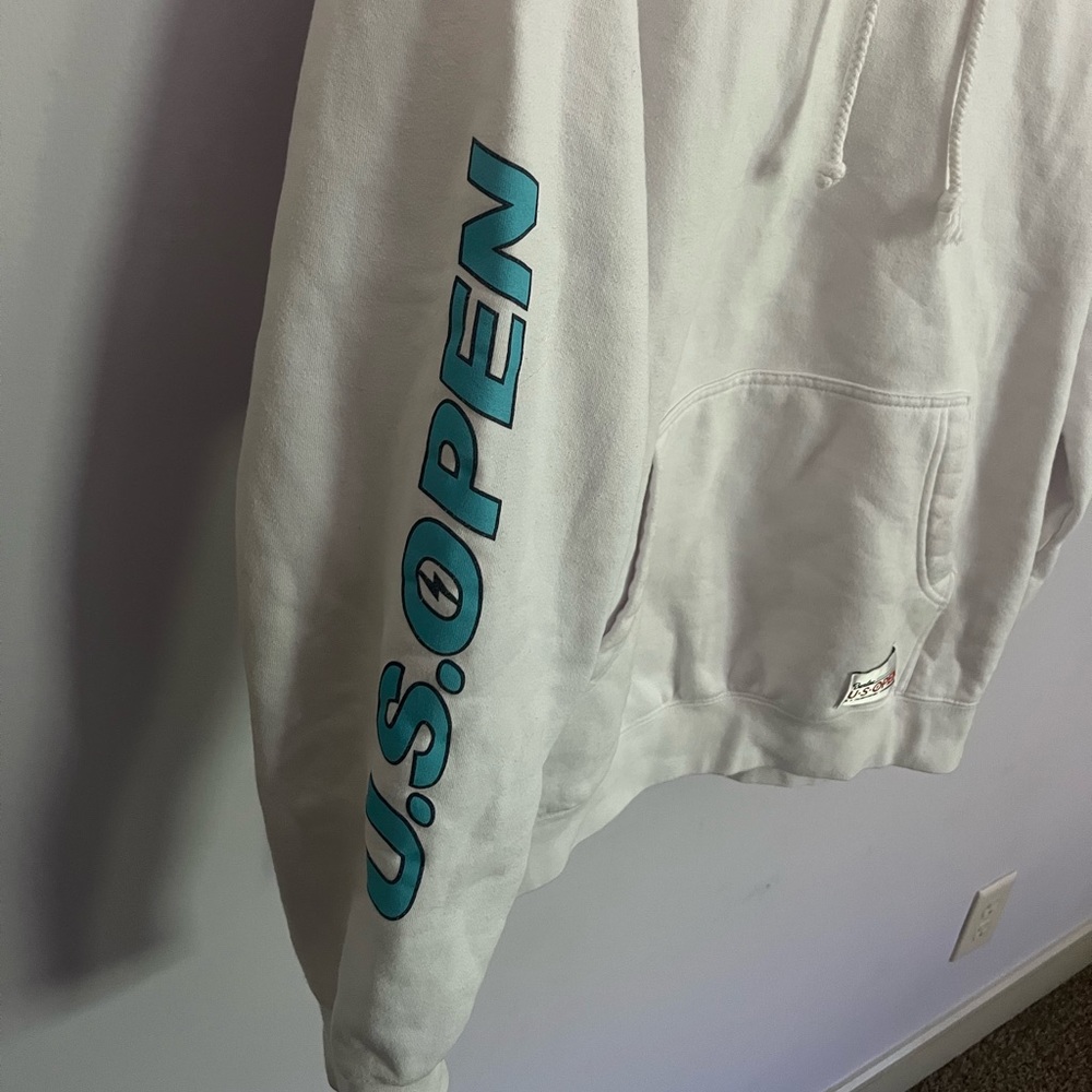 Burton White Hoodie with Blue and Red Accents - Picture 4 of 5